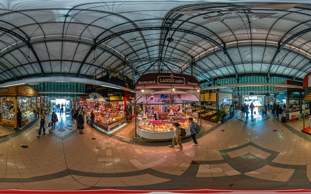 Panoramica del mercato di Sant'Ambrogio di Firenze